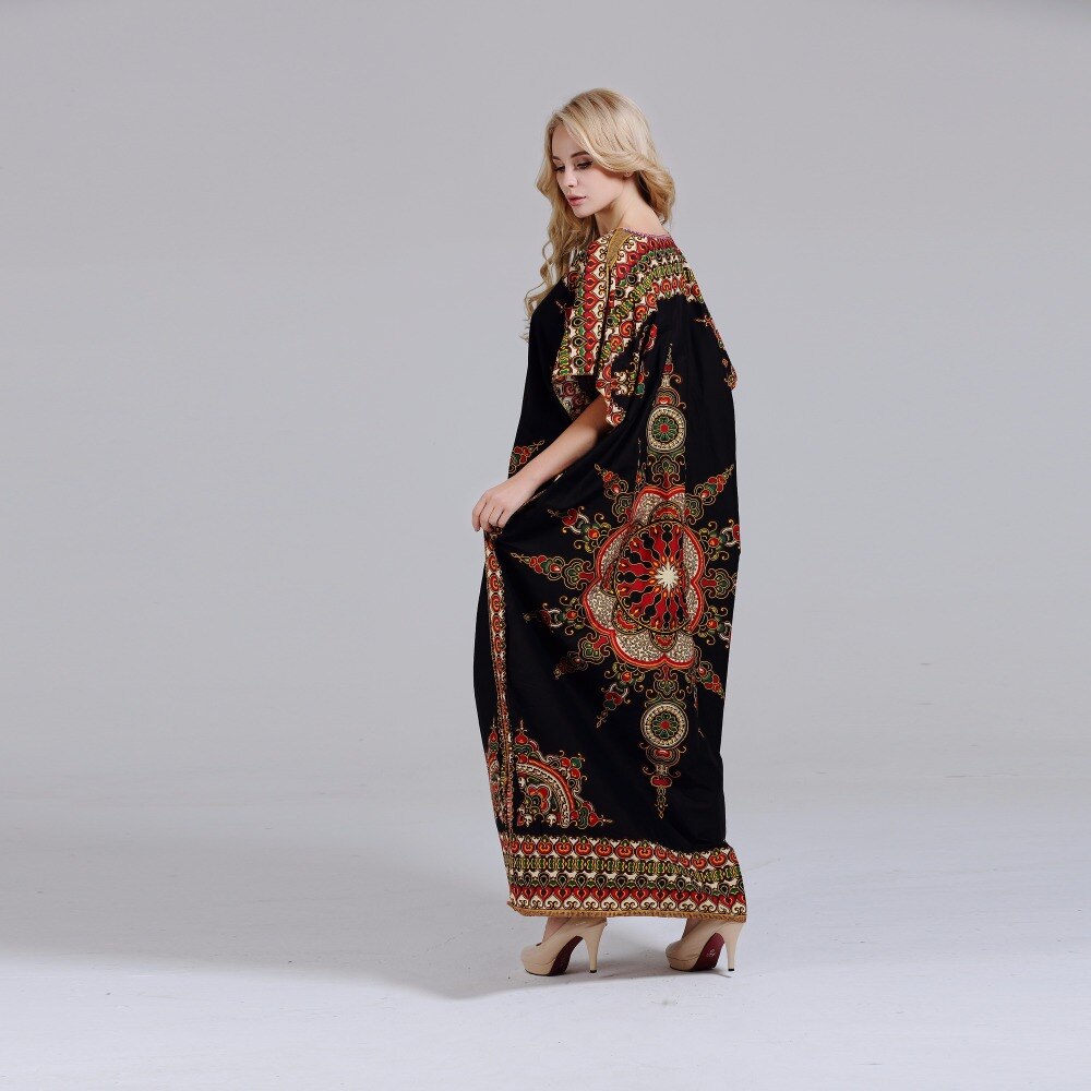 Dashikiage Women's 100% Cotton African Print Dashiki Stunning African Ladies Dress