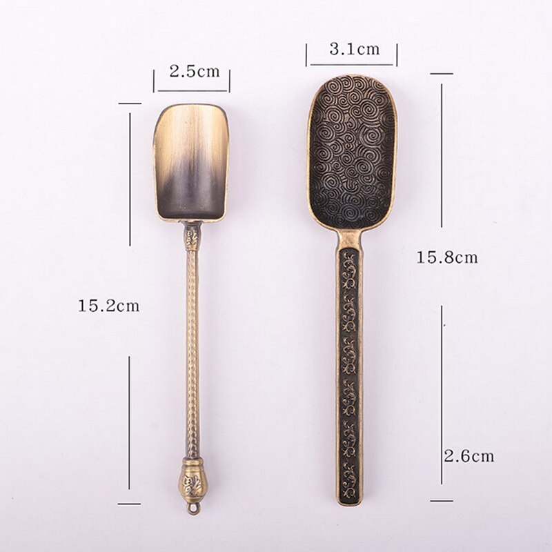1pc Chinese Tea spoons Copper Tea Scoop Spoon Tea Leaves Chooser Holder Chinese Kongfu Tea Tools Accessories