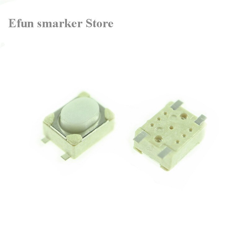 100 Stks/partij Micro Knop Tact Switch Smd 4Pin 3X4X2.5MM Wit Tactile Tact Push Button Micro Schakelaar Momentary 3*4*2.5Mm