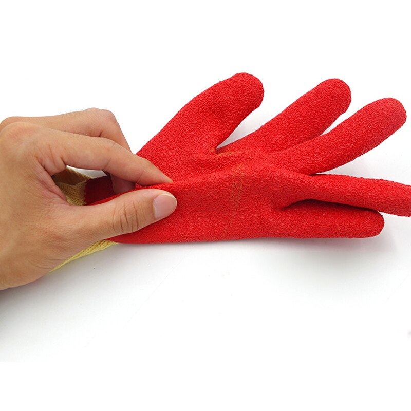 gant en Latex de Nylon gants de travail Anti-coupure et antidérapant Protection des mains de sécurité au travail résistant aux coupures