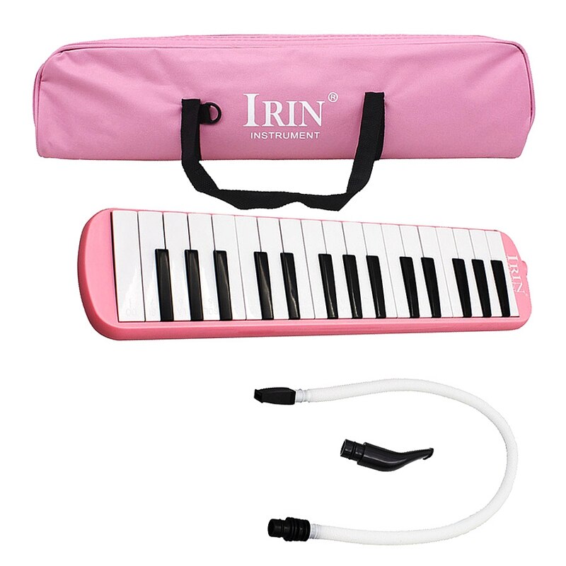 IRIN 32 Keys Piano Keyboard Melodica Harmonica with Mouthpiece Musicians Pink: Default Title