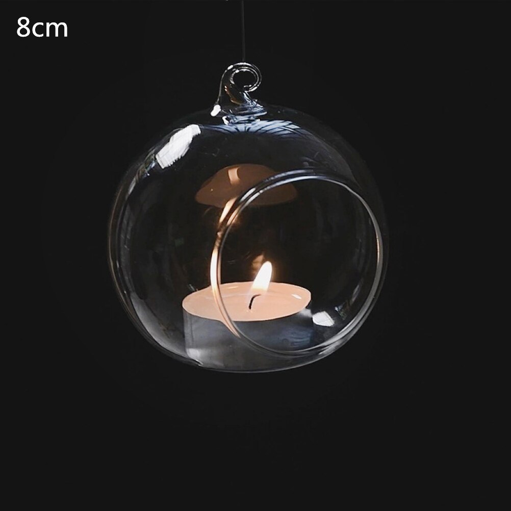 Creatieve Kaars Stand Home Decoratieve Kristalglas Kandelaars Opknoping Kaars Stand Glas Vazen: 8CM