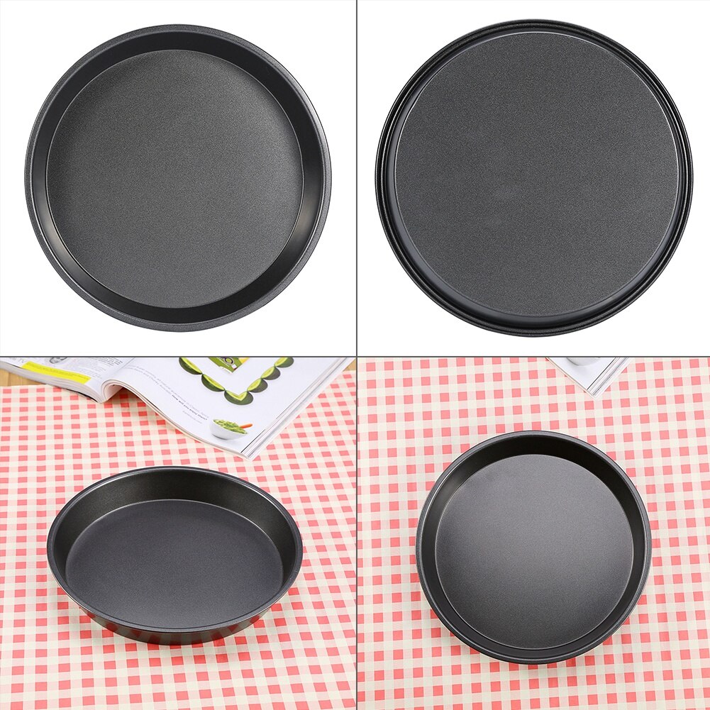 8 Inch Carbon Staal Non-stick Ronde Cake Pan Magnetron Bakvormen Pannen Pie Lade Bakken Pizza Pan