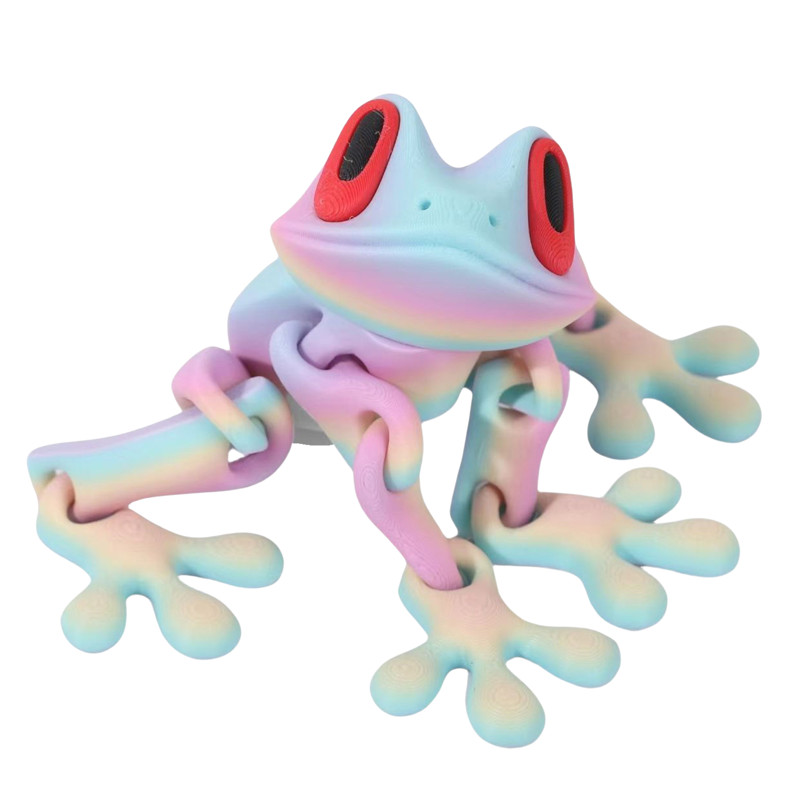 3D-printen Kikker Koelkastmagneten Gewrichten Beweegbare Boomkikker Koelkastmagneet Desktop Ornamenten Gesimuleerde Diermodel Decoratie: Bordeaux