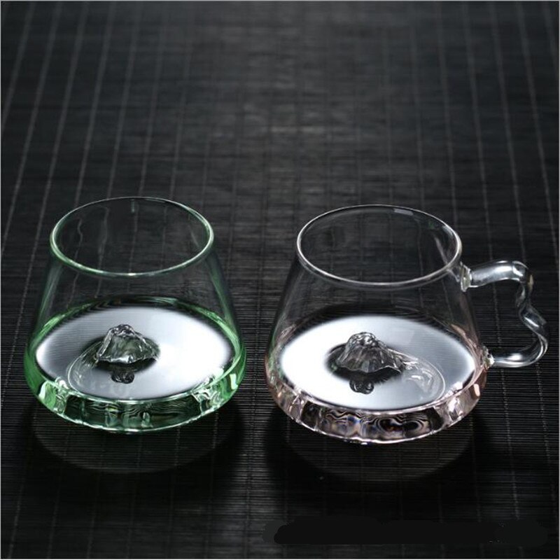 Thickened Whiskey Glass Household Clear Glass Volcano Cup Red Wine Glass 1pc