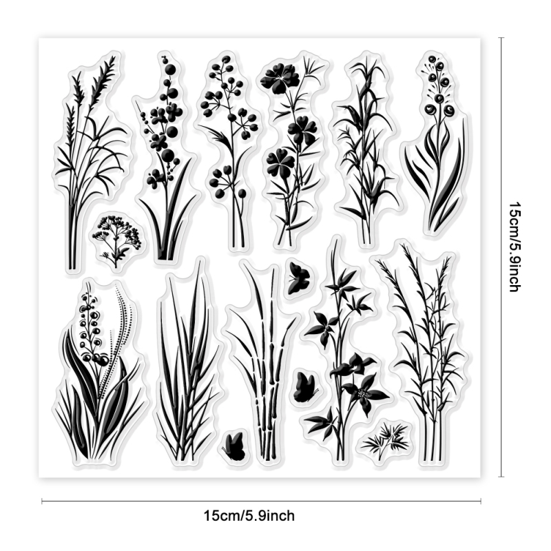 1Sheet Trees Clear Stamps for DIY Scrapbooking Crow Birds Silicone Clear Stamp Seals 15x15cm Transparent Stamps for Cards Making: DEEP BLUE