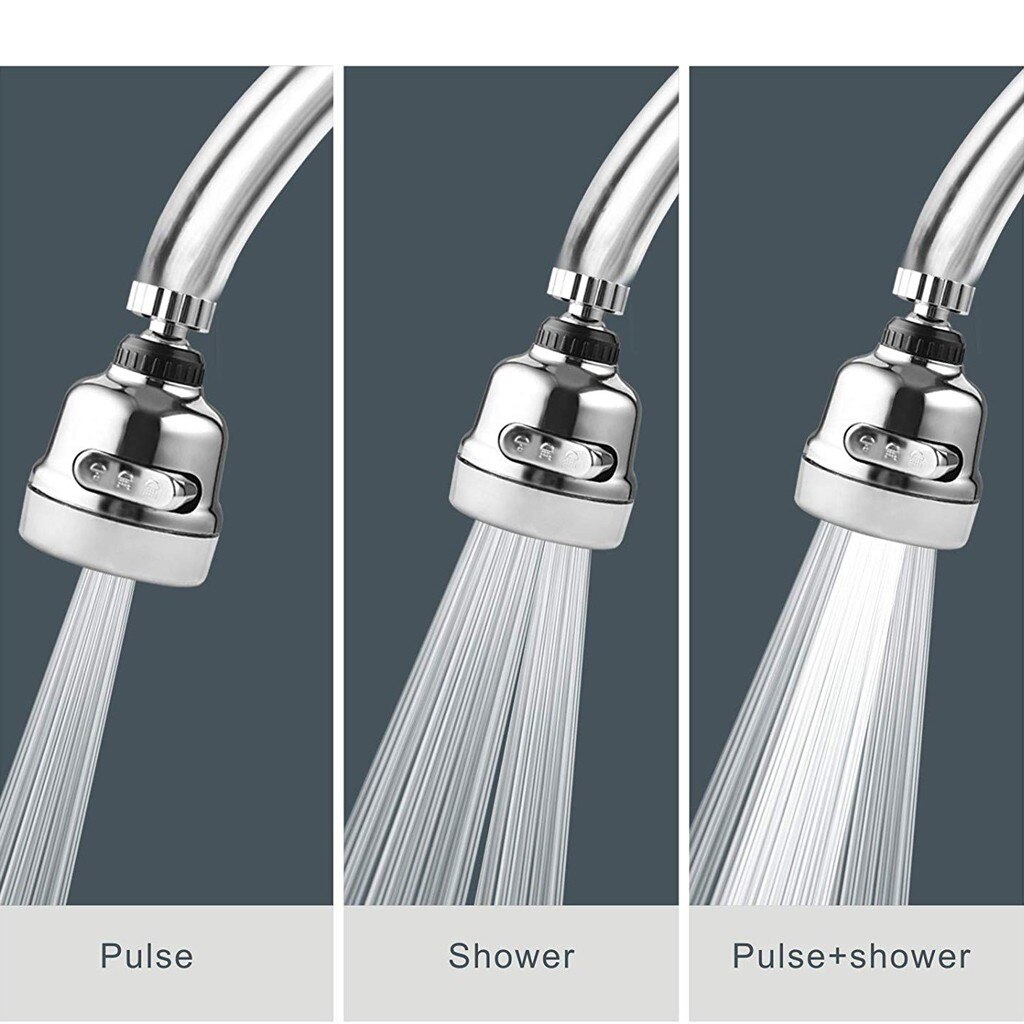 Aireador de 3 modos para grifo, filtro de ahorro de agua, boquilla de Pulverizador de alta presión, aireador Flexible giratorio de 360 grados, grifo del difusor, aireadores