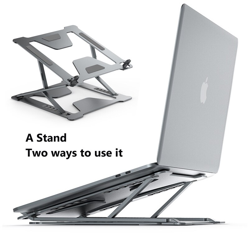 Laptop Accessoires Tafel Verhogen Aluminium Stand Opvouwbaar Voor Macbook 12 Pro Air Notebook Tablet Houder Staande Bureau Chromebook