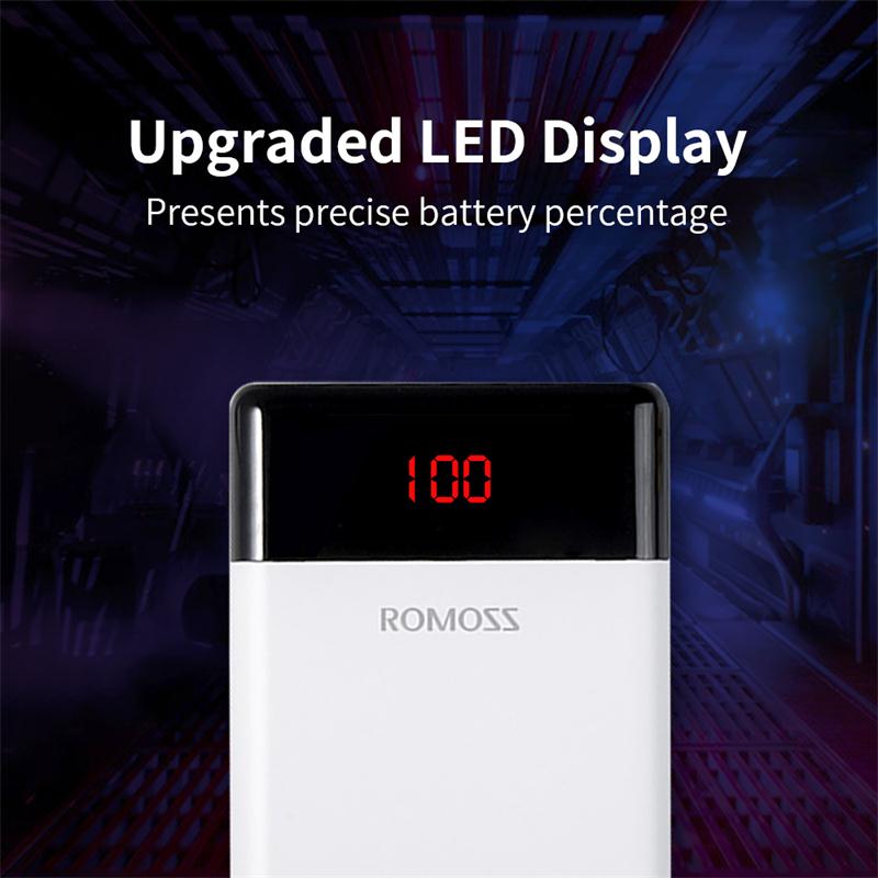 Romoss LT20PS 20000 Mah Power Bank Dual Usb Powerbank 20000 Mah Externe Batterij Met Led Display Voor Mobiele Telefoons Poverbank