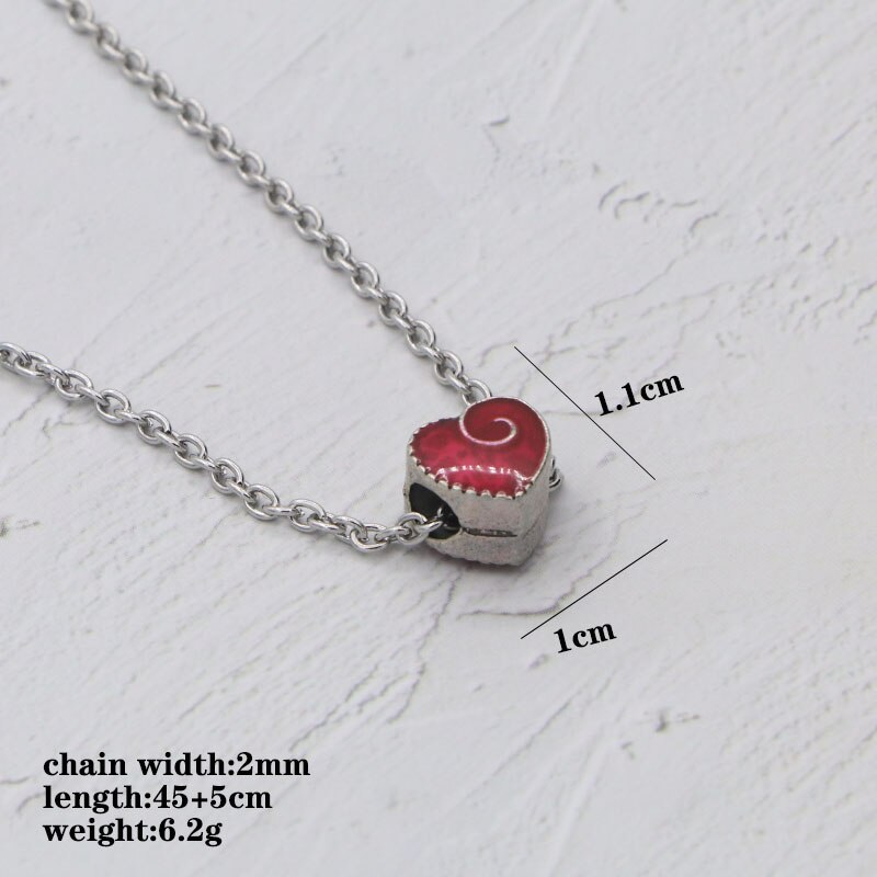 Neue Stil Hip Hop Weibliche Kind Halskette Herz Ringe Anhänger Goth Schönheit Partei Edelstahl Halsband: BY Heart 5