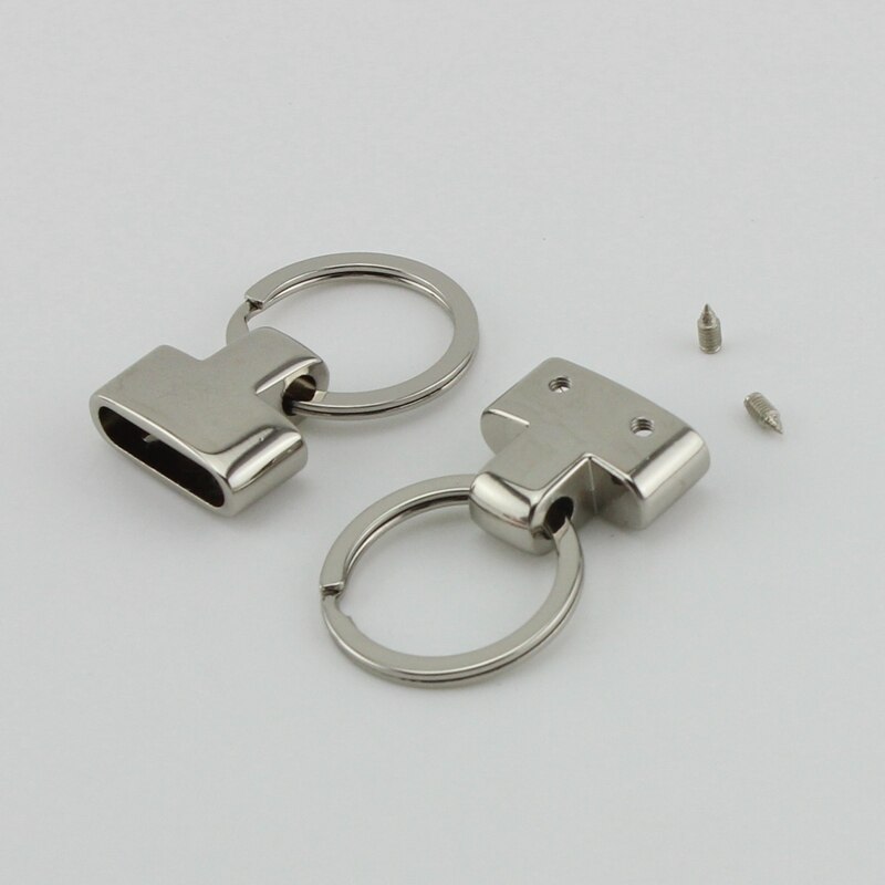 10 Stuks 5 Kleuren 45X27mm T-Vorm Sleutelhanger Met 24 Mm Split Key Rings, sleutelhanger Hardware Sleutelhanger Accessoires Sleutelhanger: Num4 Silver