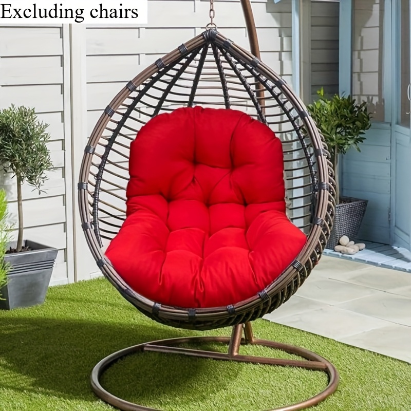 Ganzjahres-Chaiselongue, Balkon-Garten-Sitzkissen, Hängesessel-Sitzkissen (Hängesessel nicht enthalten): Rot