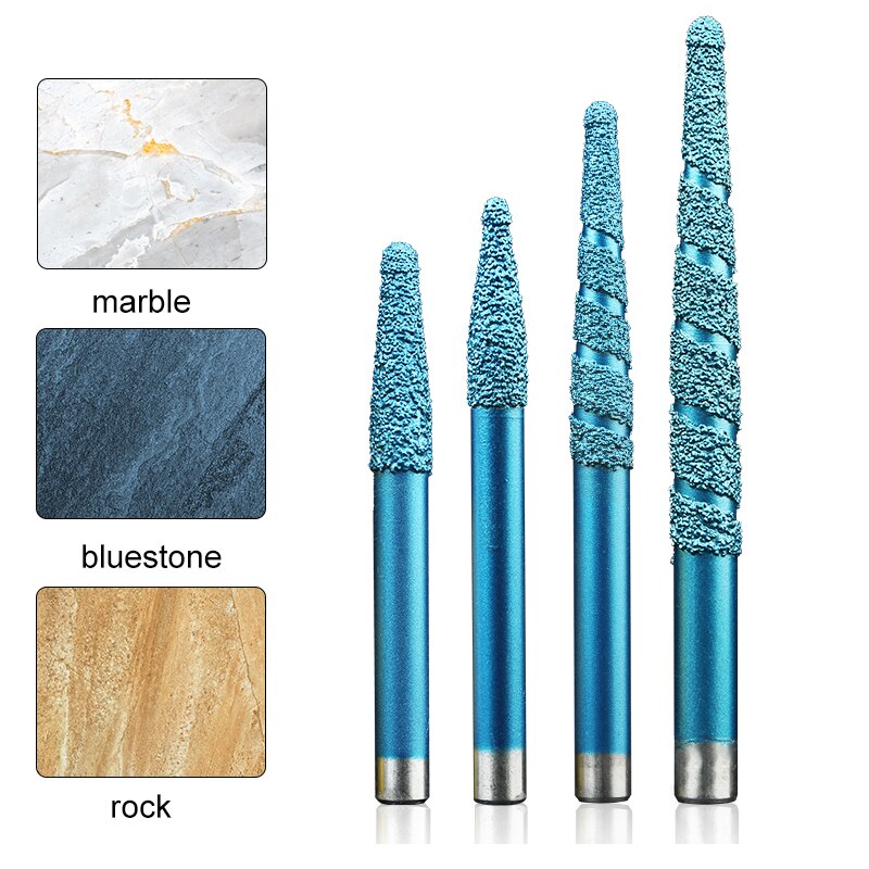 1 pièces cône boule composé fraise granit pierre bleue sculpture couteau CNC carbure massif soudage pierre cutter
