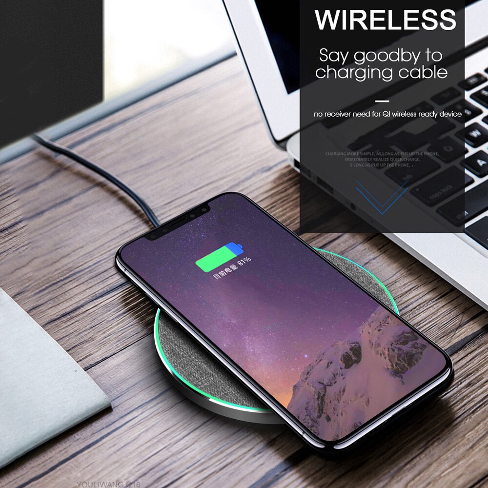 FDGAO 15W Qi Wireless Charger for iPhone 12 11 XS XR X 8 Fast Charging Pad Dock Station For Sasmung S21 S20 S10 S9 Note 10 20