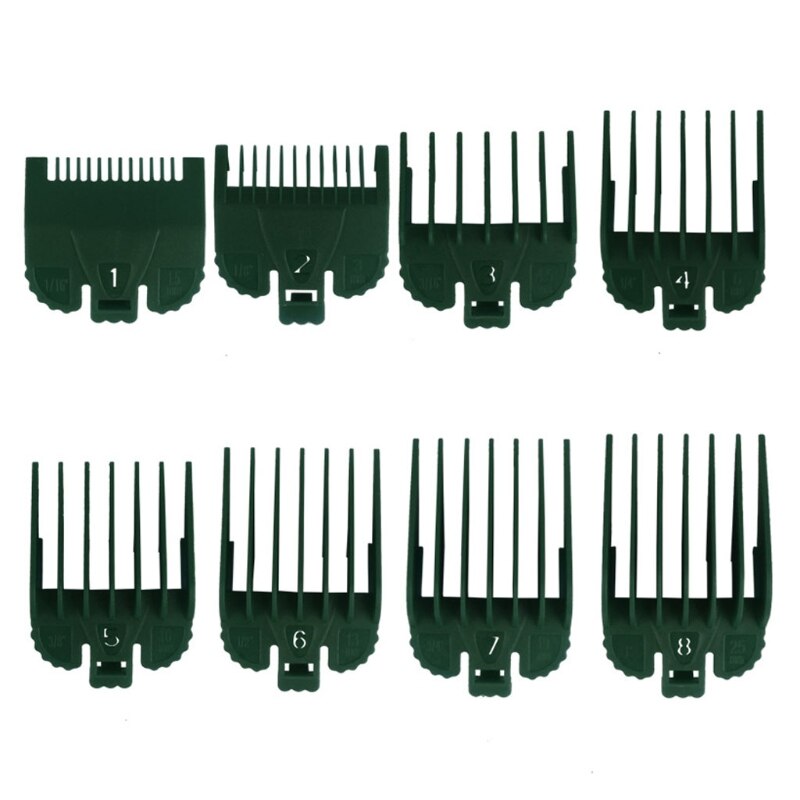 Hair Clipper Guide Combs Set,Wide Range from 1/16" to 1" Universal for Wahl Trimmers Clippers: Army Green