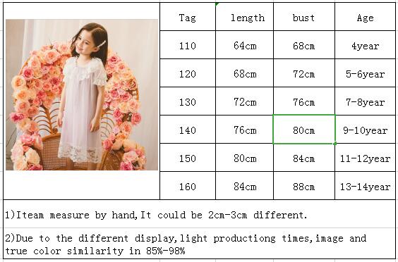 Cotton Kids Nightgowns Princess Lace Summer Girls Ruffles Sweet Style Nightgowns Baby Girl Sleepwear 4 6 8 10 12 14Year