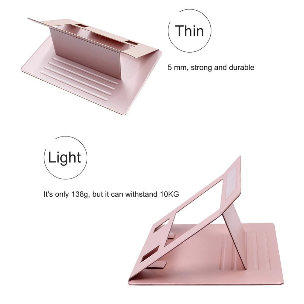 Folding Adhesive Invisible Stands Laptop Pad Adjustable Laptop Stand Bracket Portable Tablet Holder for iPad MacBook Laptops