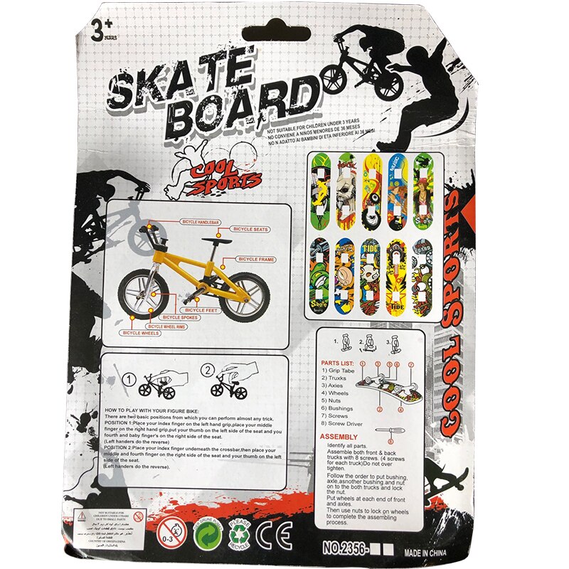 8 Stks/set Mini Vinger Skateboard Toets Vinger Bmx Fiets Set Fun Skate Boards Scooter Vinger Fietsen Kinderen Speelgoed Kinderen