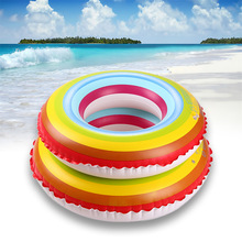 Brand Children Swim Ring Outdoor Adult Thickening Inflatable Rainbow Swimming Ring Swimming Protection Ring !