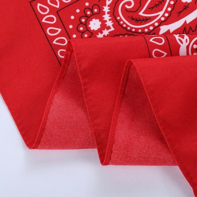 Sciarpa hip Hop Bandana rossa uomo donna moda fasce fascia per capelli impacchi da polso
