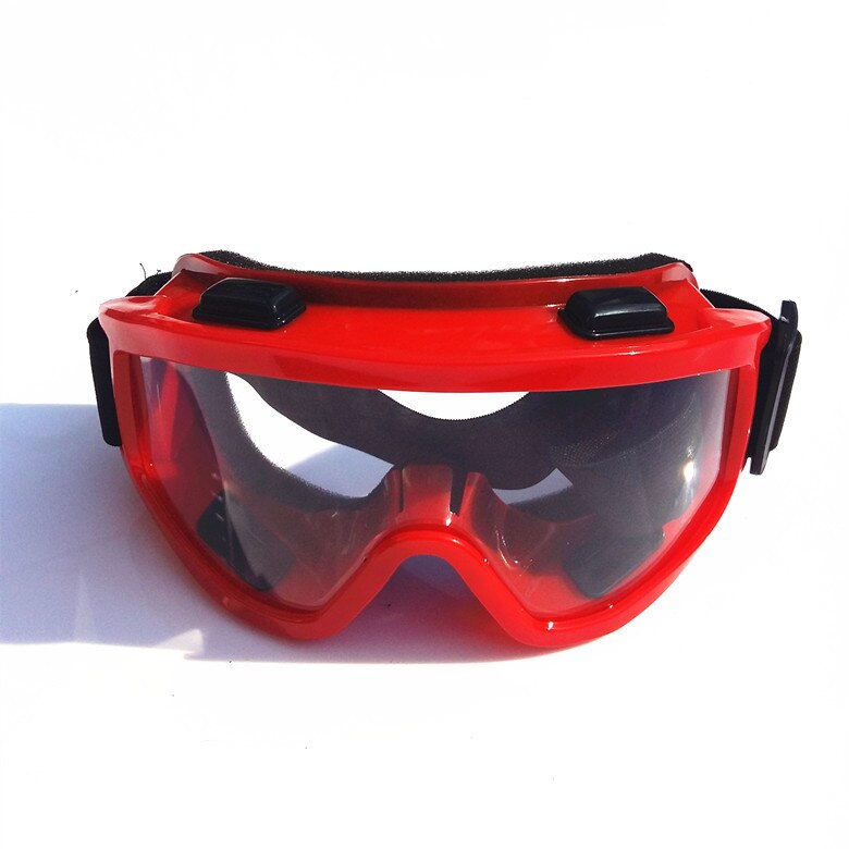Gafas de esquí UV400 a prueba de viento y polvo, lentes para miopía integradas, gafas para esquiar: Red Clear