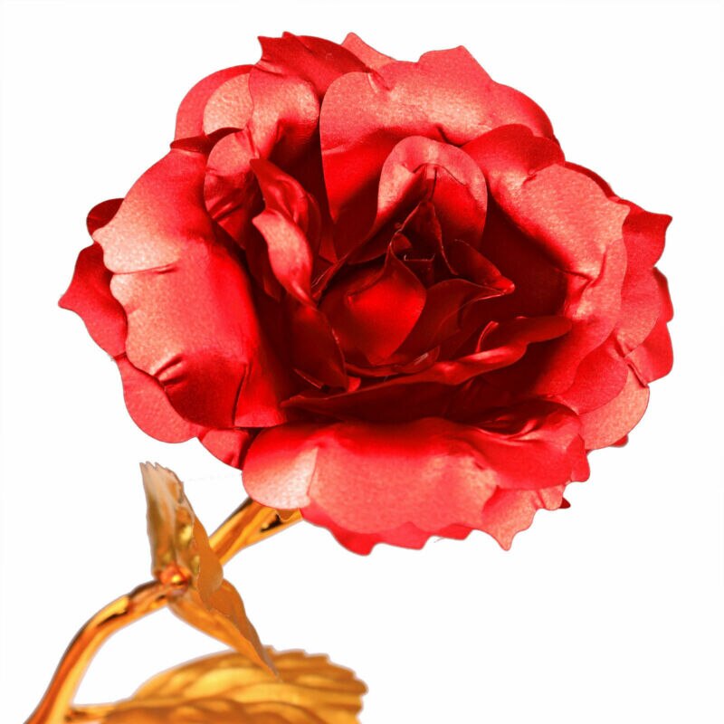 24k gullbelagt rose blomst valentinsdag bryllupsdag bursdag romantisk gylden rose fest dekorasjon