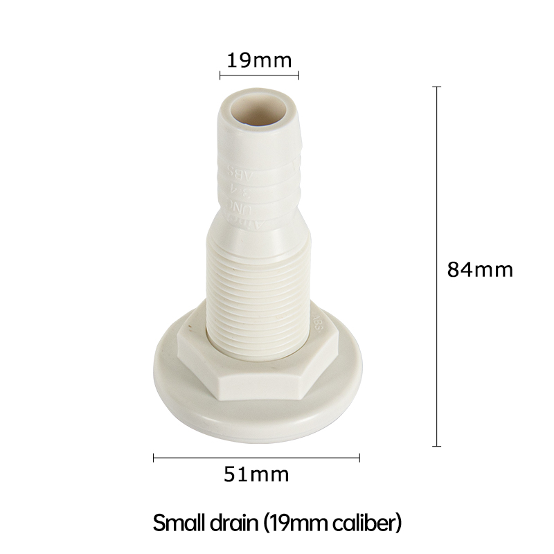 Marine Drainage Outlet Yacht Bilge Drainage Outlet Marine Sewage Outlet Hull Right Angle Black/White Outlet