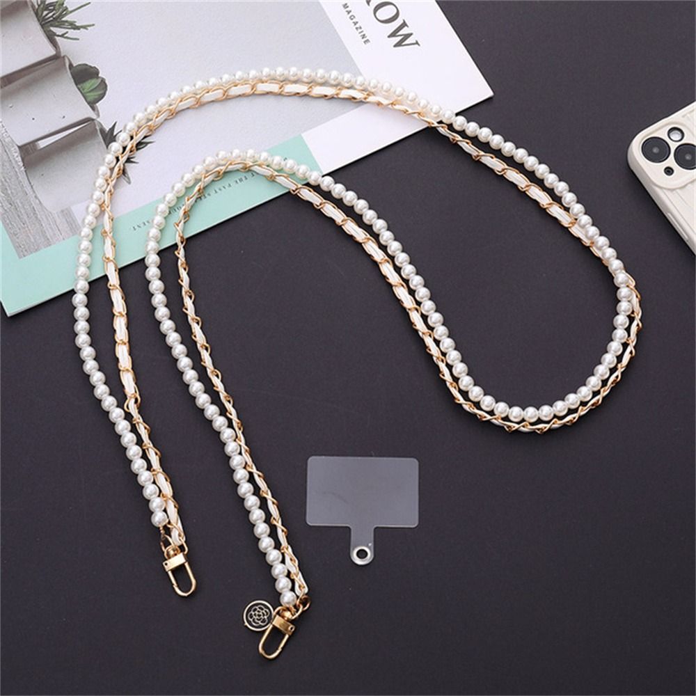 Phone Straps Phone Charm Crossbody With Slot Card Cell Phone Strap Phone Case Lanyard Phone Hanging Rope Phone Neckband Strap: WHITE