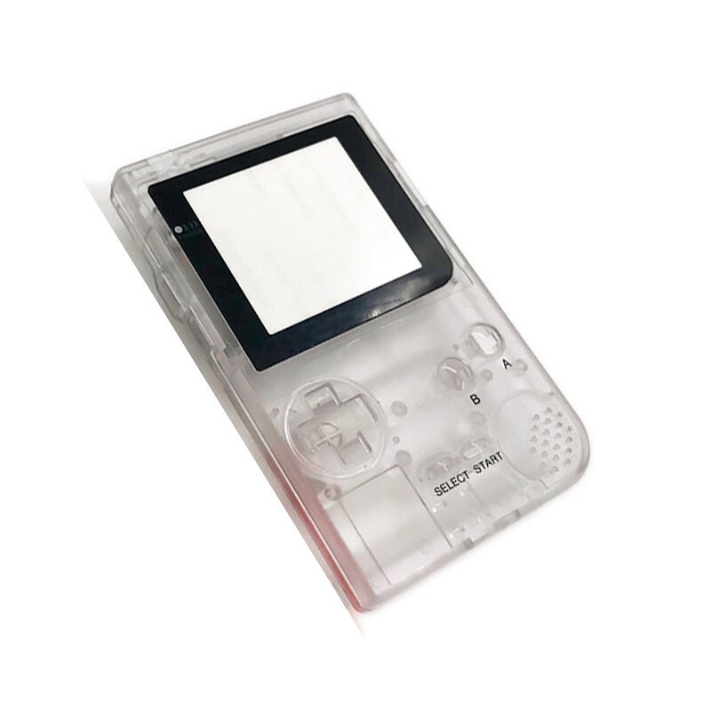 6Sets grey For GBP Shell Case with Buttons Kit Full Case Cover Housing Shell Replacement for Gameboy Pocket Game Console: clear case hei lens