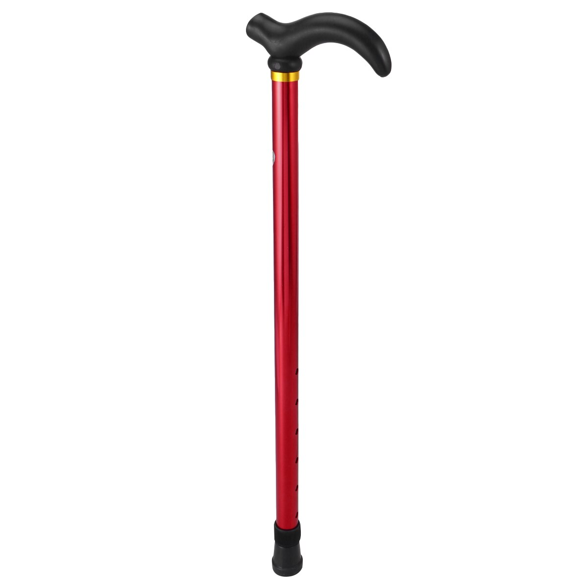 Bastón ajustable de 2 secciones para caminar, antideslizante, antigolpes, muleta de 4 cabezales, para senderismo y Trekking: red