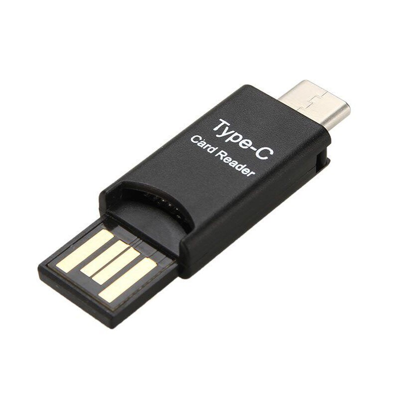 USB-C USB 3,1 tipo C a microSD, lector de tarjetas TF, adaptador para Macbook, PC, teléfono móvil: Default Title
