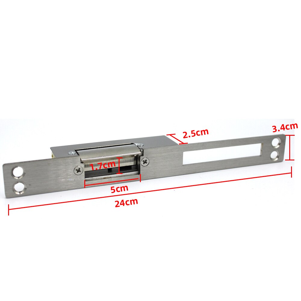 Cerradura de puerta de golpe eléctrico Fail Secure Fail Safe NO NC cerradura de puerta de golpe eléctrico DC12V panel largo puerto Dual