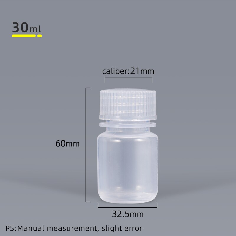 UMETASS Empty Plastic Bottle with Lid Food Grade cosmetic container travel Refillable Bottle 20ml/30ml/40ml/100ml/250m/500ml: 30ML-clear-PP