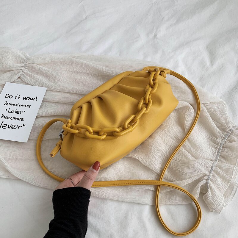 bolso de mano de cuero de PU para mujer bolso de mensajero de de para mujer bandolera de hombro: Yellow Trumpet