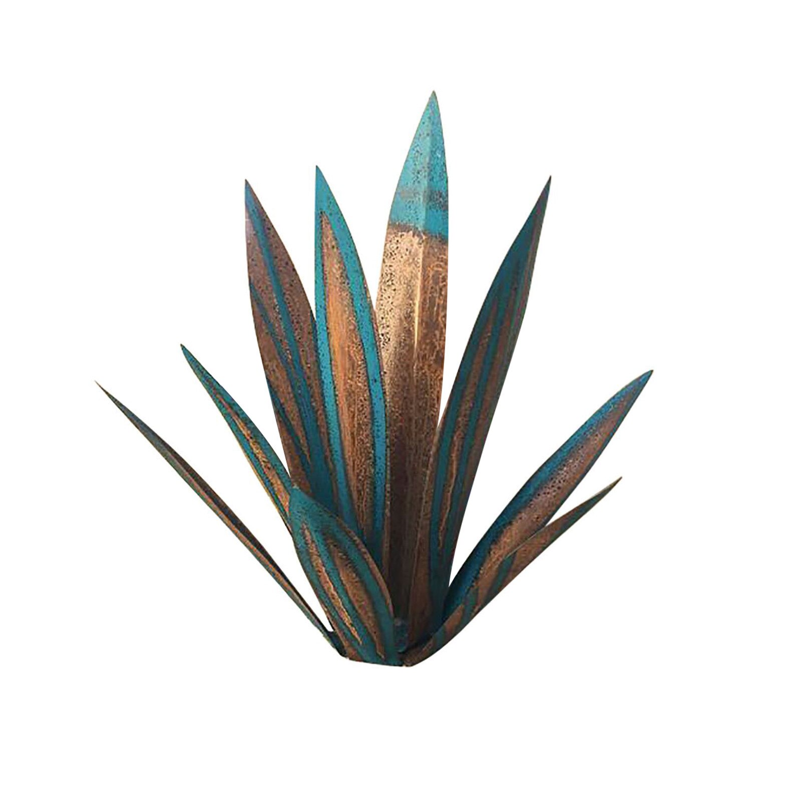 Sculpture rustique en métal avec 9 feuilles de Tequila, décoration de jardin, signes de jardin, 27cm/35cm/65cm