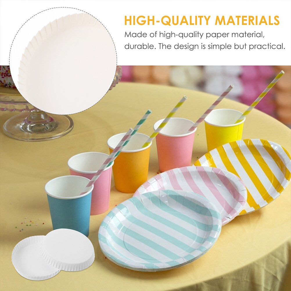 100Pcs Disposable Cup Covers Safe Fine Drinking Lids Cup Lids Paper Cup Lids