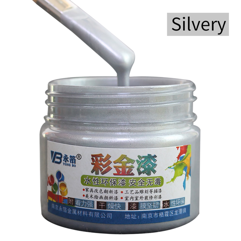 Zilver Hout Vernis Water Gebaseerde Verf In Muren Arts Ambachten Houten & Ijzeren Deur Verf Voor Hout Acryl Verf 100Ml Meubels Verf
