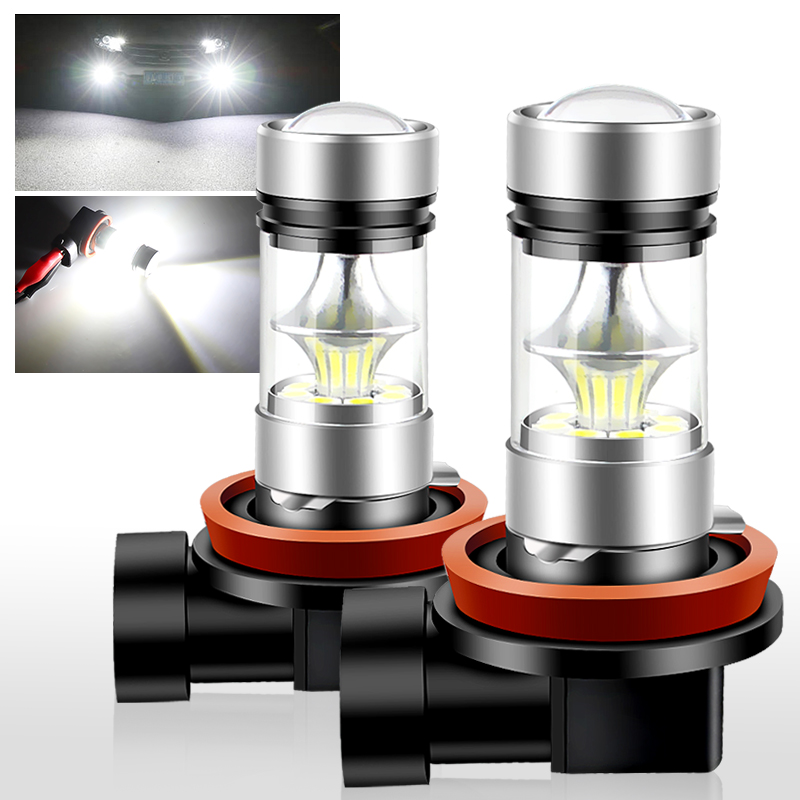 2 uds para Honda Civic 2006 2007 H8 H11 bombillas Led luces antiniebla 2400LM 6000K 12V bombillas blancas para automóvil: Default Title