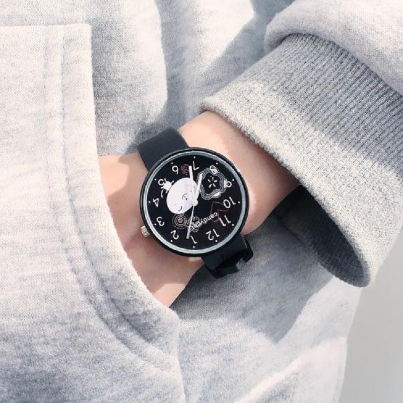 style watch women watches pink student watch simple candy silicone strap relogio feminino