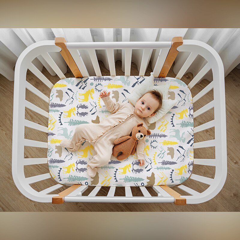 Bassinet Sheet Organic Cotton Rainbow Pad Covers Universal Fit For Bassinet Mattress Pad Hourglass For Boys &amp; Girls Pad Covers