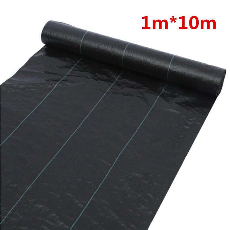Panno agricolo anti erba tessuto di plastica nero per pacciamatura spessore giardino diserbo tessuto di controllo panno di diserbo degradabile: 1m X 10m
