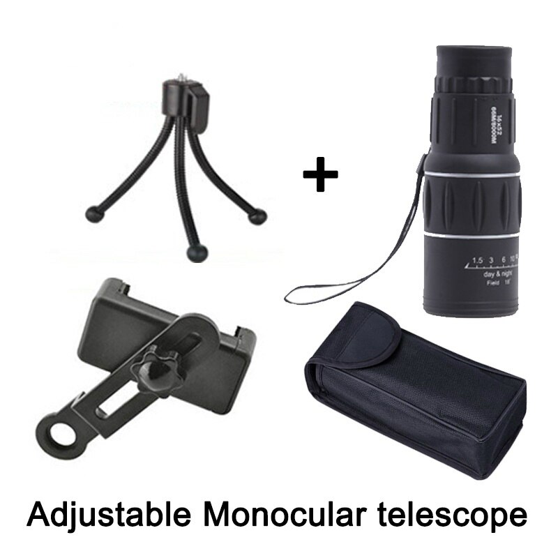 10 in 1 Mobile Phone Camera Lens Kit 12/8X Zoom Telephoto Lens Fish Eye Wide Angle Macro Lens With Selfie Stick Tripod Bluetooth: 16X Telescope