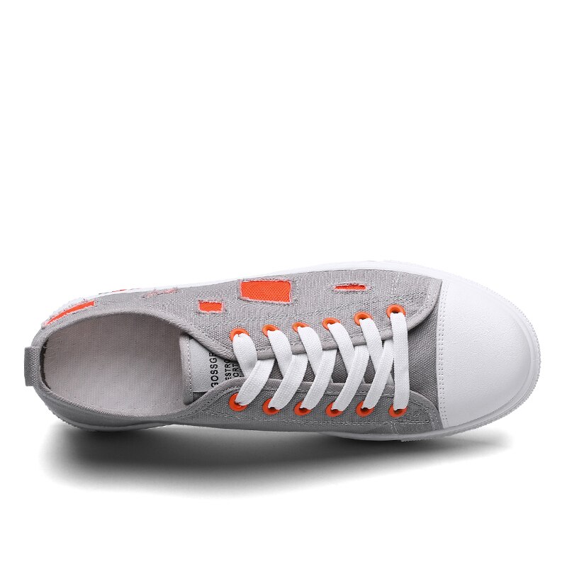 Men Canvas Sneakers white men shoes Men's casual shoes Breathable canvas shoes men Non-Leather Casual Shoes Flat 38