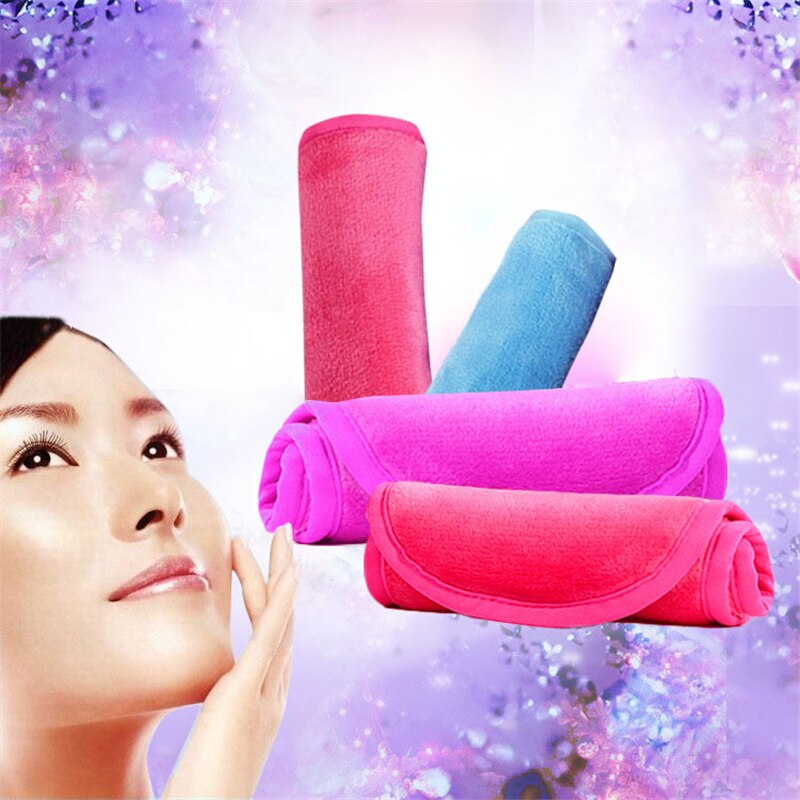 Mikrofiber makeup remover handduk återanvändbar magisk makeup remover våtservetter behövs inget ansiktsrengöringsolja hudvård sminkverktyg
