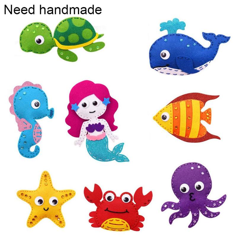 Handmade Sewing Suit Animal Kit Diy Sewing Felt Cloth Animal Toy Girl Art Toy