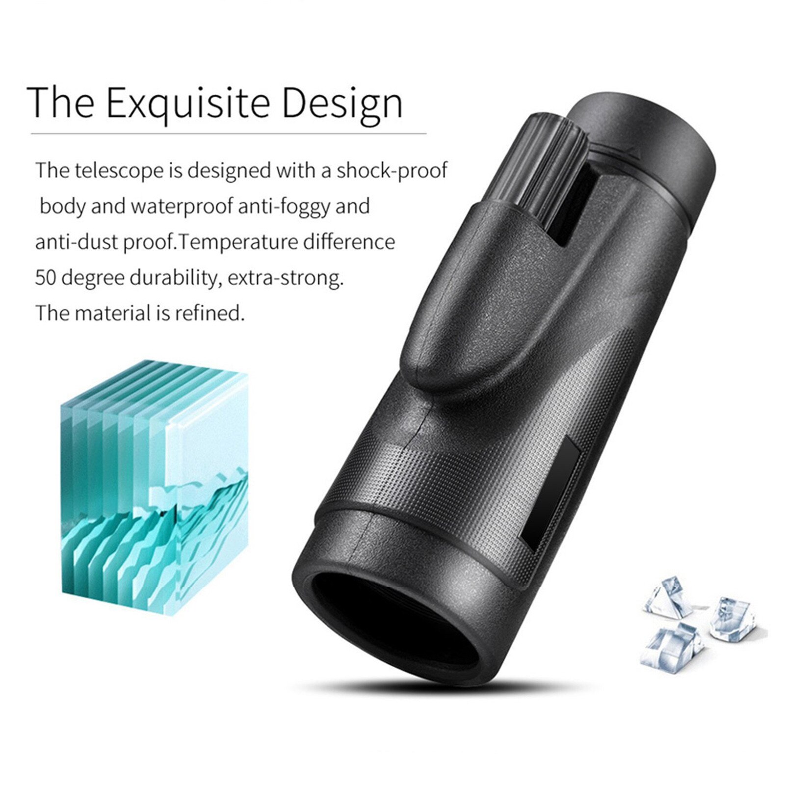 40x60 Low Light Night Vision Monocular High-definition High Magnification Telescope + Adjustable Tripod + Phone Holder