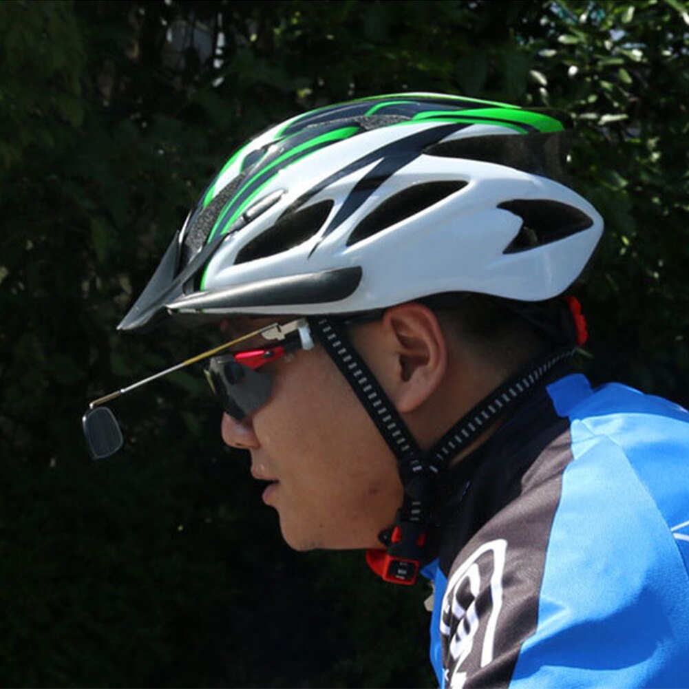 Gafas de sol de visión trasera de montaje de casco ajustable, accesorios de rotación para exteriores, ligeras, para montar en bicicleta, con ángulos amplios