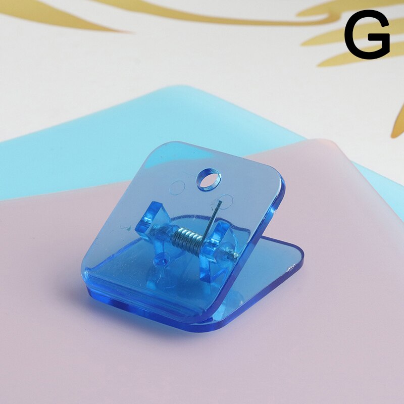 Multicolor Acrylic Clamp Paper Clips Ticket Holder Paper Documents Organizer Student School Office Supplies Bookmark Binder Clip: G