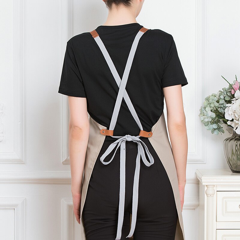 Unisex Chef Cook Kitchen Apron Coffee Shop Hairdresser Sleeveless Work Uniform Bib Work Clothing Antifouling Aprons