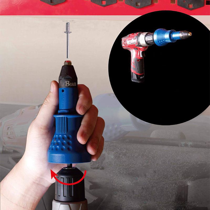Electric Rivet Nut-Gun Riveting Tool Cordless Riveting Drill Adaptor Insert nut tool Multifunction Nail-Gun Auto Rivet
